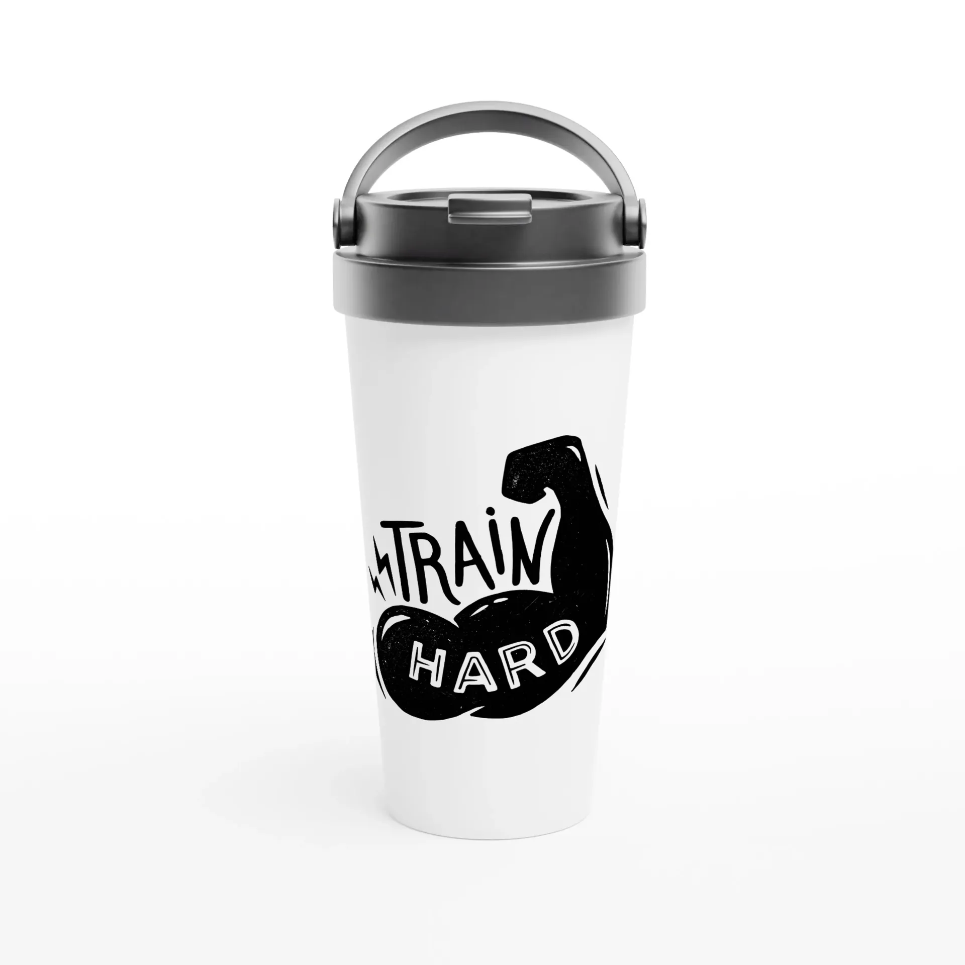 White 15oz Stainless Steel Travel Mug
