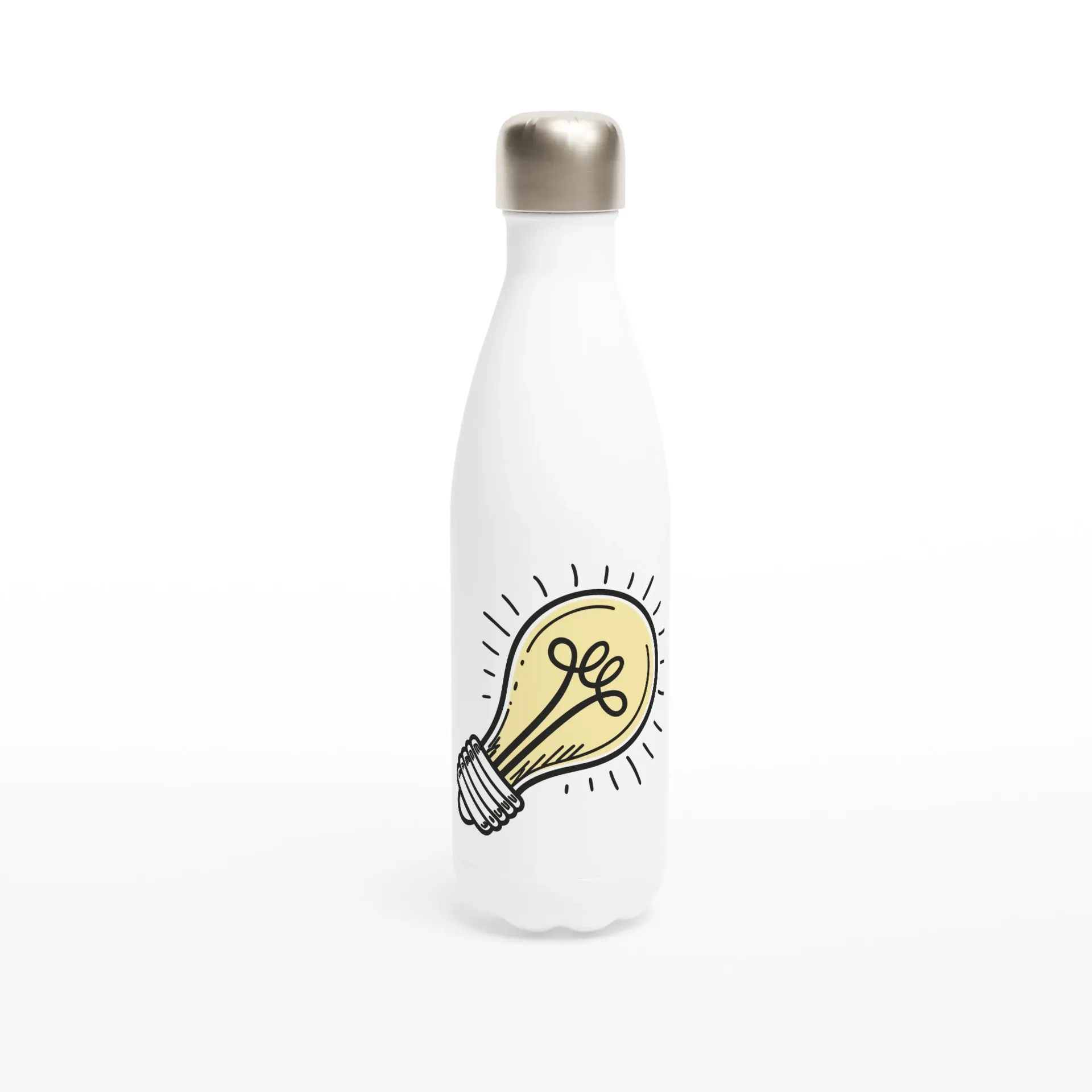 White 17oz Stainless Steel Water Bottle