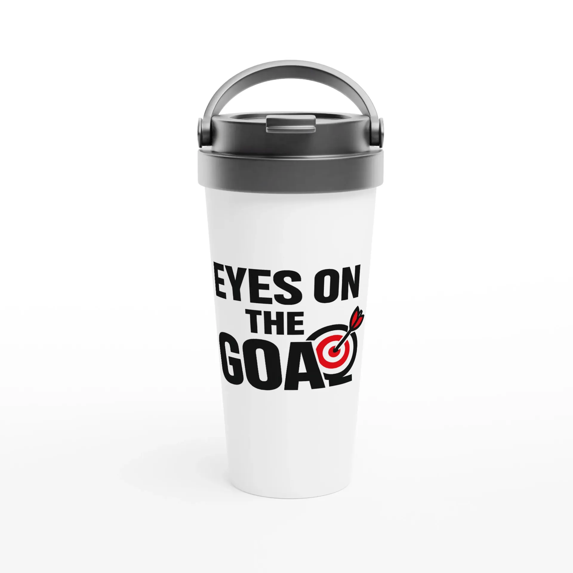 White 15oz Stainless Steel Travel Mug