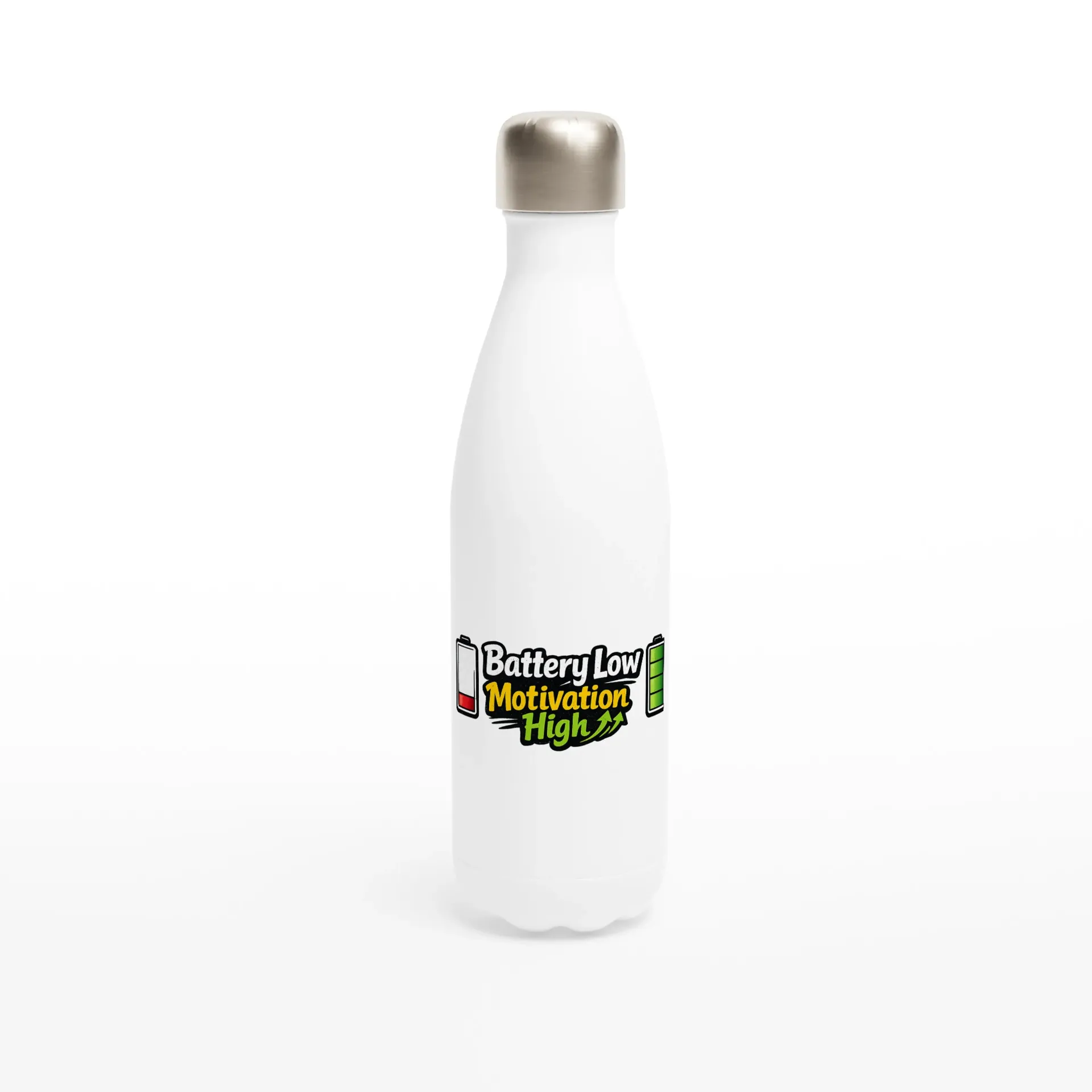 White 17oz Stainless Steel Water Bottle