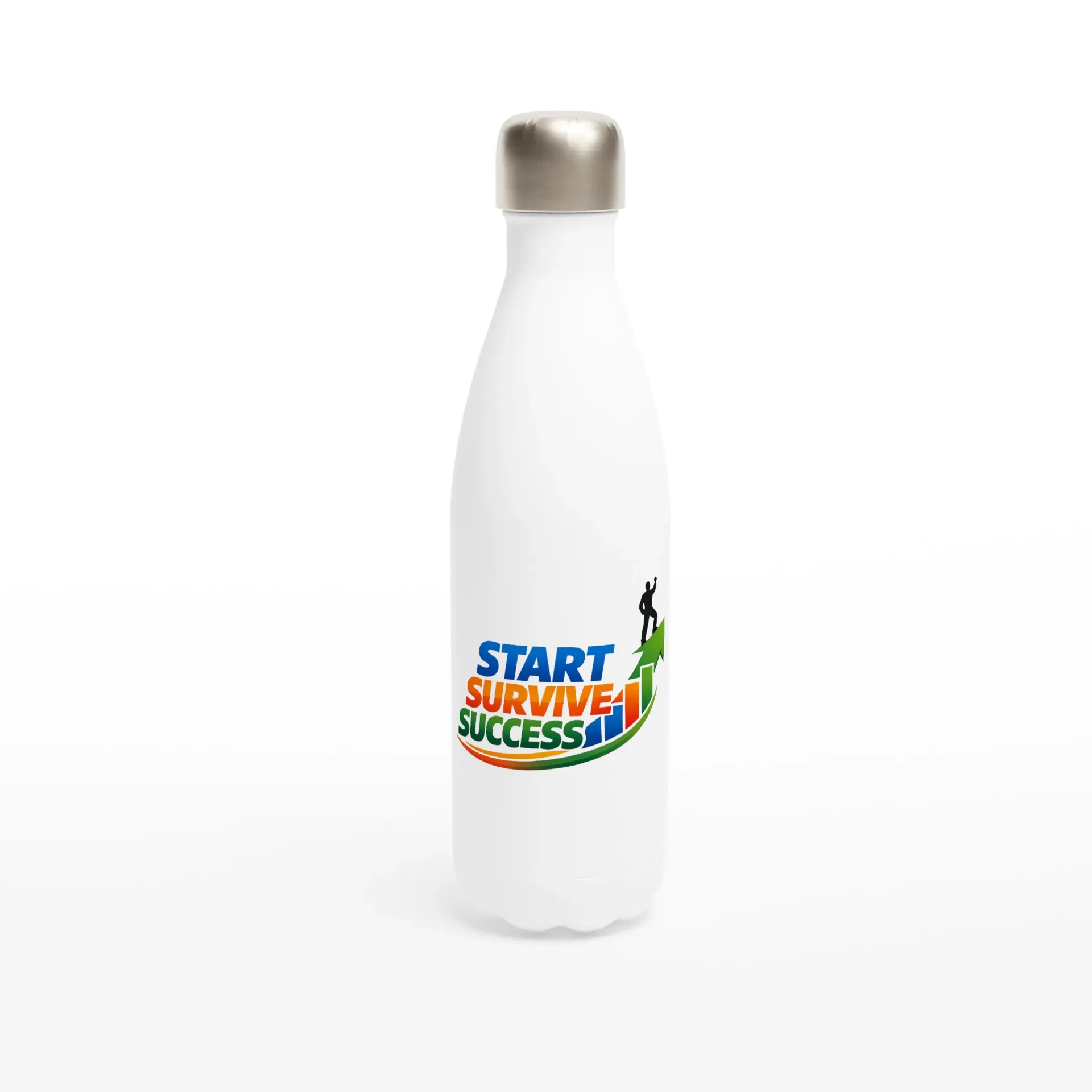 White 17oz Stainless Steel Water Bottle