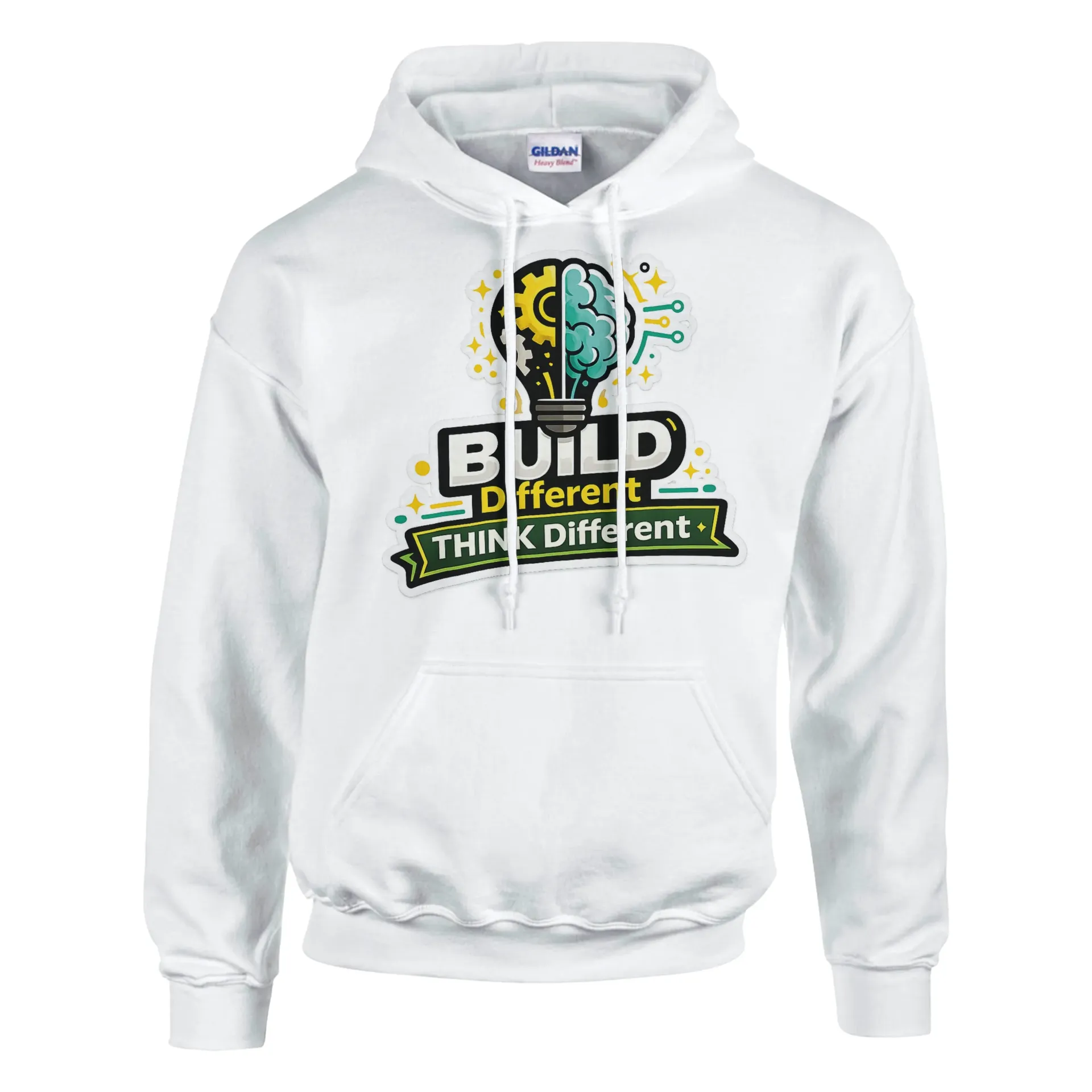 Classic Unisex Pullover Hoodie | Gildan® 18500 (White, S)